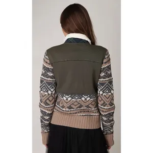 We The Free Fairisle Bomber Jacket Size XS Wool Cotton Utility thumbnail 3
