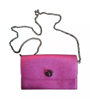 Coach Vibrant Pink Crossbody Bag with Chain Strap thumbnail 1