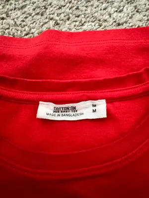 Cotton On Red 90s Baby Tee thumbnail 3