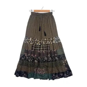 Earthbound Pants Womens Small Black Patchwork Palazzo Boho Hippie Festival Artsy thumbnail 5