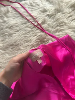 SHOW ME YOUR MUMU Jazzy Dress In Hot Pink Luxe Satin thumbnail 6
