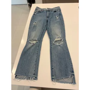 MOTHER The Insider Crop Step Fray Jeans Distressed Raw Hem Light Wash size 26 thumbnail 6