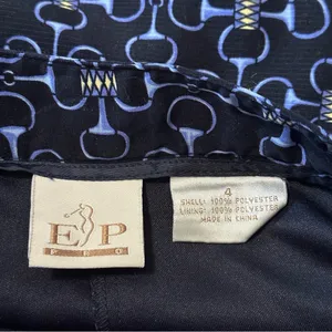 EP Pro Women’s Size 4 Navy Blue Gold Equestrian Horse Bit Golf Skort thumbnail 4