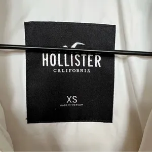 Hollister Cream Sherpa Bomber Jacket Full Zip with Snaps Size XS Off White thumbnail 5