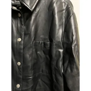 Bagatelle Collection Black Faux Leather Shacket Long Shirt Jacket‎ XL thumbnail 3