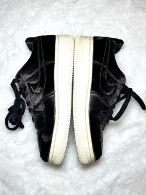 NIKE Air Force 1 AF1 Low Black Velvet Youth 4.5 Women’s 6 Lux Streetwear Sneaker thumbnail 4