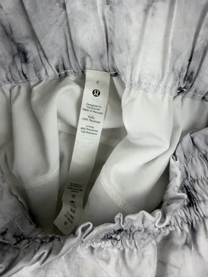 Lululemon Brisk‎ Stroll Skirt Gray White Marble Tie Dye Liner Shorts Womens 2 thumbnail 5