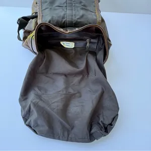 Vintage 90’s Genuine Leather Drawstring Backpack Brown thumbnail 7