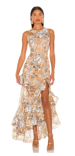 Bronx banco Sicilia Ruffle Dress in Multi thumbnail 1