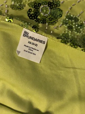 No Boundaries Sequin Beaded Embellished Mini Skirt Light Green Womens Size XS thumbnail 6