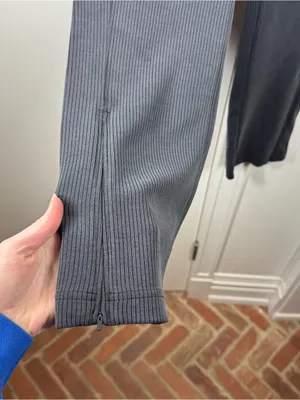 Lululemon Ribbed‎ Softstreme Zip-Leg High-Rise Cropped Pant 25" black size 8 thumbnail 2