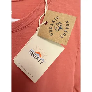 NWT Faherty Branson Dress Desert Sand Coral Tiered Midi Organic Cotton‎ XS thumbnail 6