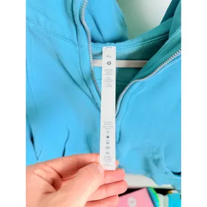 Lululemon Scuba Oversized Half Zip Hoodie Turquoise thumbnail 3