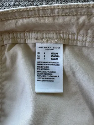 American Eagle Outfitters Ivory Beige Baggy Wide Leg Cargo Pants W Drawstring 4 thumbnail 10