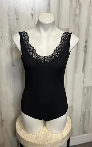H&M black bodysuit thumbnail 1