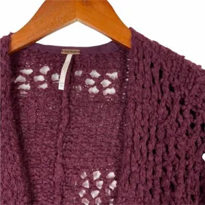 ✨Free People Saturday Morning Knit Oversized Maroon Cardigan Cardi Sweater✨ thumbnail 9