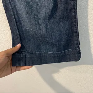 7 For All Mankind Dojo Lightweight Stretch Dark Wash Denim Crop Capri‎ Jean 28 thumbnail 5