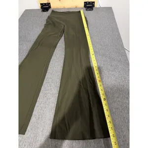Lululemon Women's High Rise Flare Yoga Pants Olive Green Align Material Sz 6 thumbnail 4