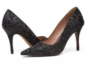Linea Paola Black Sequins Pumps Shoes NWT Size 9M thumbnail 1