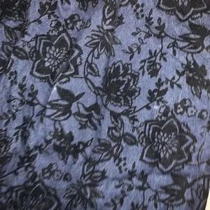 Vintage y2k fairycore flocked velvet denim skirt thumbnail 3