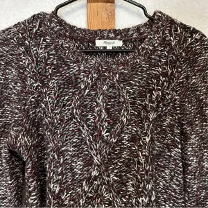 Madewell Firelight Wool Alpaca Blend Cable Knit Long‎ Sleeve Pullover Sweater S thumbnail 2