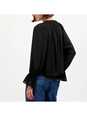 Madewell Long-Sleeve Tie-Neck Top thumbnail 2