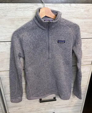 Patagonia Better Sweater 1/4 Zip Fleece Pullover Womens Small Heather Grey thumbnail 1