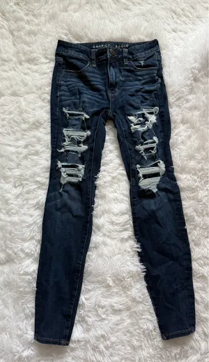American Eagle Distressed Skinny Jeans thumbnail 1