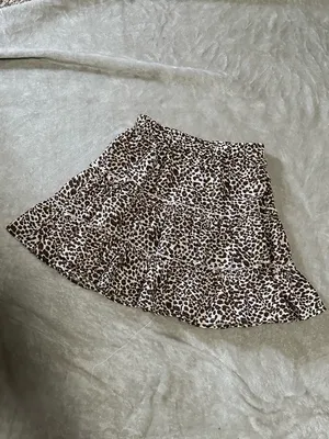 SheIn Cheetah Print Faux Tiered Flowy Mini Skirt size XS thumbnail 5