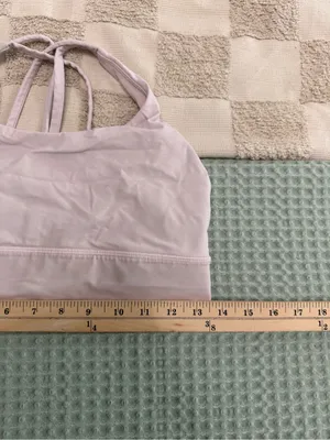 Lululemon Energy Bra *Long Line B/C Cup Smoky‎ Blush size 8 thumbnail 2