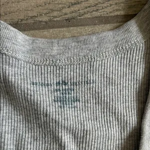 Brandy Melville Light Gray Ribbed Crop Top thumbnail 2
