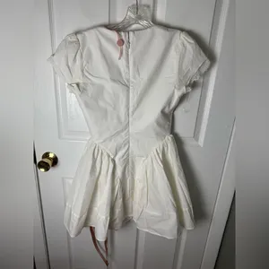 House of CB NEW Emiliana White Stretch Cotton Mini Dress S thumbnail 4