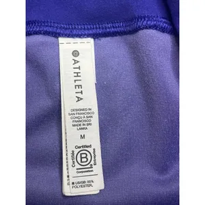 Athleta Elation Velvet Flare Pants Purple Size Medium 32” Inseam High Rise thumbnail 5