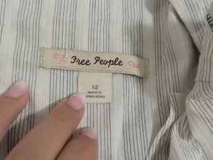 Free People Sriped Gray Top Size 12 thumbnail 4