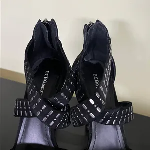 BCBGeneration studded stiletto sandals with platform soles and ankle zippers thumbnail 7