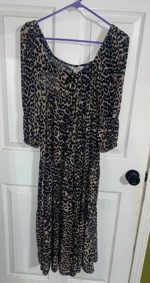 The Drop Leopard Print Dress XXS Multiple thumbnail 1