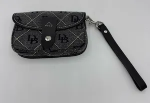 Dooney & Bourke‎ Signature Quilt Flap Wristlet Authentic Vintage Denim pouch y2k thumbnail 1