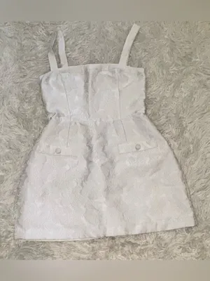 NEW Amanda Uprichard Martini Floral Jacquard White Romper Sz S thumbnail 5