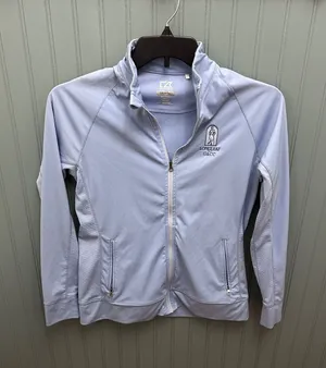 Cutter‎ and Buck Longleaf G&CC Womens Light Blue CB DryTec Golf Jacket Small thumbnail 1