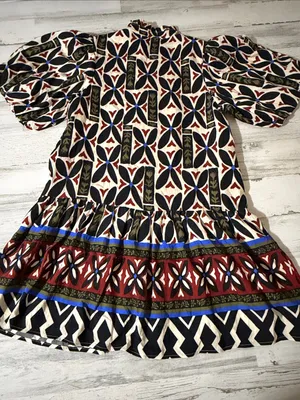 THML Geometric Print Boho Dress Size Small thumbnail 7