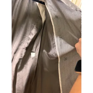 Banana Republic Gingham‎ Trench Raincoat Medium Belted Double Breasted Coat thumbnail 11