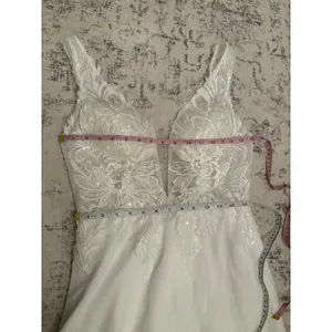 Lulus Forever Promised White Chiffon Embroidered Sequin Maxi Dress Size Medium thumbnail 7