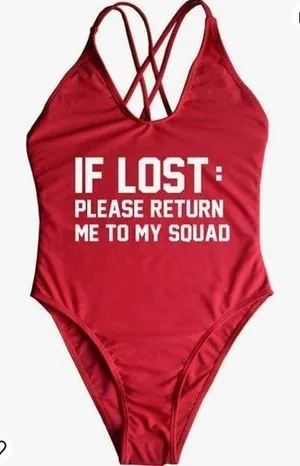 Red swimsuit Size M thumbnail 1