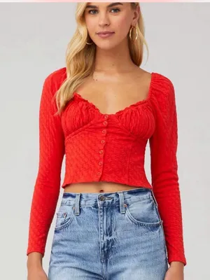 Free People Ladybug Long Sleeve Top thumbnail 1