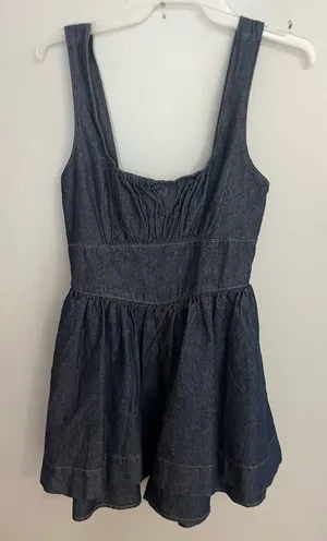 Altar'd State Dark Blue Denim Tank Dress thumbnail 1