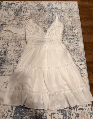 Amazon White Flowy Dress thumbnail 1