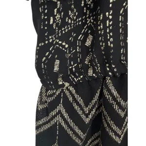 Free People Love Your Chaos Mini Tunic Dress Black Metallic Size Medium Boho thumbnail 10