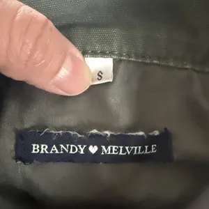 Brandy Melville Green Jean Jacket Size Small Relaxed Fit Cotton thumbnail 5