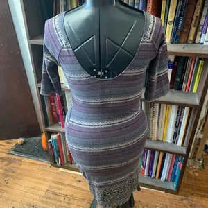 Free People Intimately boho striped scoop neck M bodycon dress thumbnail 2