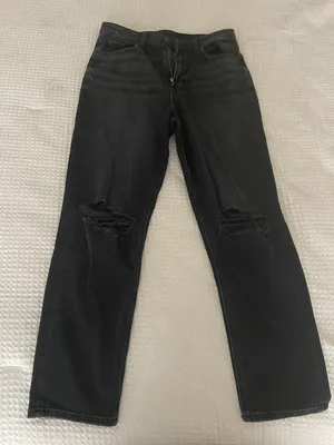 American Eagle Outfitters Ripped Highest Waist Mom Jeans thumbnail 1
